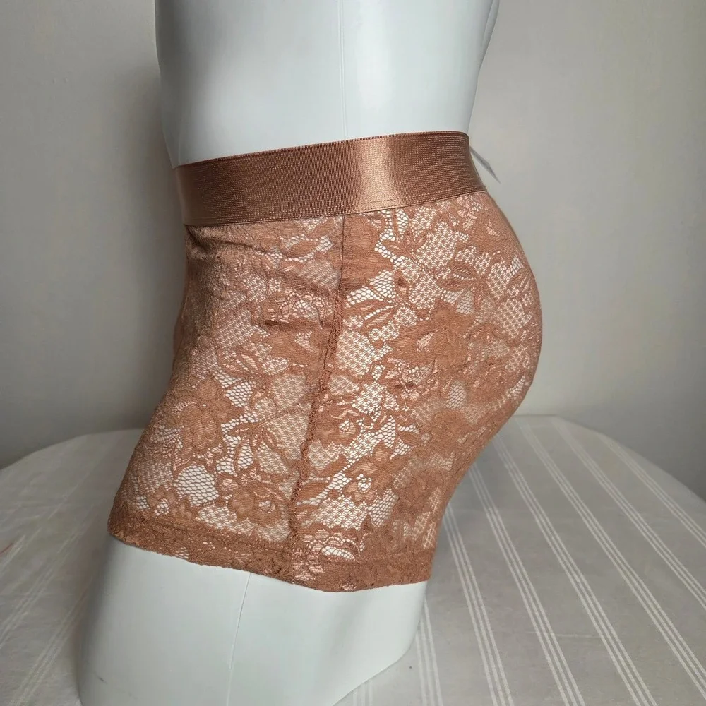 Cosabella Men's Designer Lace Trunks Floral Stretch Underwear New Classic Brown
